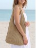 Solid Color Crochet Beach Tote Bag Solid Color Crochet Beach Tote Bag